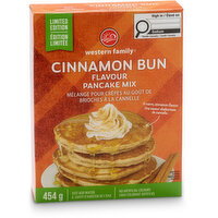 Western Family - Cinnamon Bun Flavour Pancake Mix - Limited Edition, 454 Gram