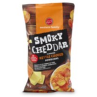 Western Family - Smoky Cheddar Kettle Chips, 200 Gram