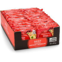 Western Family - Instant Noodles Beef Flavor, 24 Each