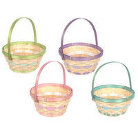 Bamboo - Basket with Hinged Handle 7in, 1 Each