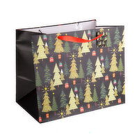 Paper Trendz - Christmas Gift Bag Extra Wide Horizontal Matte, 1 Each