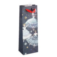 Paper Trendz - Christmas Bottle Bag Matte + Glitter, 1 Each