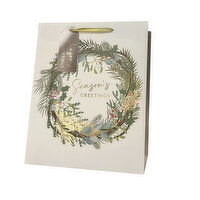 Paper Trendz - Deluxe Xmas Gift Bag Large, Hot Stamped with Seasons Greetings, 1 Each