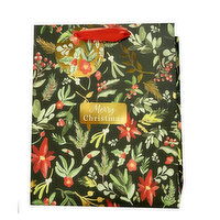 Paper Trendz - Deluxe Christmas Gift Bag Large, Hot Stamped with Gift Tag, 1 Each