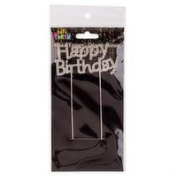 Let's Party - Rhinestone Birthday Cake Topper, 1 Each