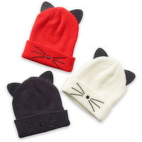 Kids Hat - Knitted With Ears Assorted, 1 Each