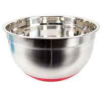 L Gourmet - Stainless Steel Bowl - Red, 1 Each