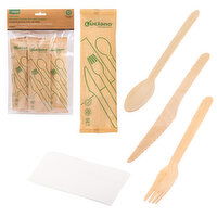 Luciano Gourmet - Wooden Cutlery Set 12Pc, 1 Each