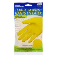 Home Essentials - Latex Household Gloves Large, 1 Each