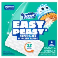 Scrubbing Bubbles - Easy Peasy Quick Erasers, 4 Each