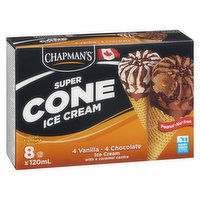 Chapman's - Super Cone Ice Cream - Vanilla & Choco w/ Caramel