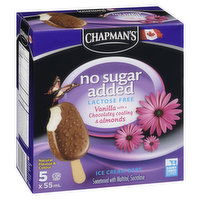 Chapman's - Ice Cream Bars, Lactose Free Vanilla with a chocolaty Coating & Almonds