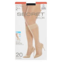 Secret - Knee Highs - Black, 2 Each