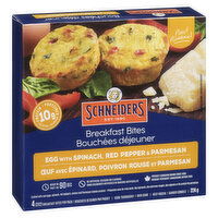 Schneiders - Breakfasts Bites Egg with Spinach, Red Pepper & Parmesan, 4 Each