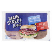 Main Street Deli - Smoked Black Forest Ham & Seasoned Roast Beef Combo Pack, 400 Gram