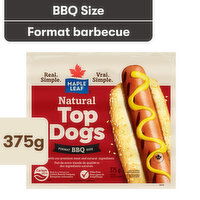 Maple Leaf - Natural Top Dogs BBQ Hot Dogs, 375 Gram