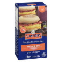 Schneiders - Breakfast Sandwiches Bacon & Egg, 2 Each