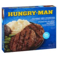 Hungry-Man - Salisbury Beef Steakettes Dinner Frozen Meal, 455 Gram