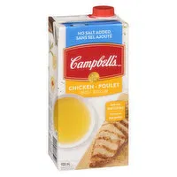 Campbell's - Chicken Broth - No Salt Added, 900 Millilitre