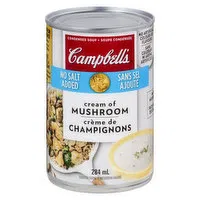 Campbell's - Soup - Cream of Mushroom No Salt Added, 284 Millilitre