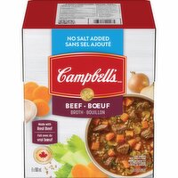 Campbells - Beef Broth, No Salt Added, 6 Each