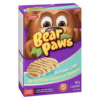 Dare - Bear Paws, Birthday Cake Cookies, 6 Each