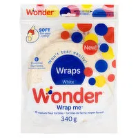 Wonder - White Wraps Medium 7in, 10 Each