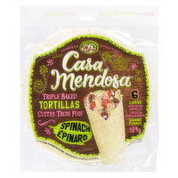 Casa Mendosa - Triple Baked Tortillas Spinach Large, 6 Each