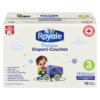 Royale - Premium Baby Diapers Size3, 78 Each