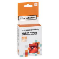 Pharmasystems - P/S Ear Plugs Soft Foam, 8 Each