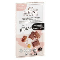 LIESSE - Salted Caramel & Pecans Milk Chocolate No Sugar Added, 80 Gram