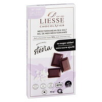 LIESSE - Sea Salt Dark Chocolate No Sugar Added, 80 Gram