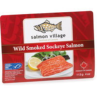 Salmon Village - Wild Smoked Sockeye Salmon, 113 Gram