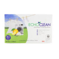 Echoclean - Fabric Softener Sheets Vanilla, 80 Each