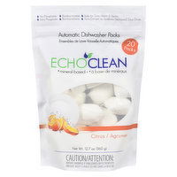 Echoclean - Dishwasher Detergent Packs Citrus, 20 Each