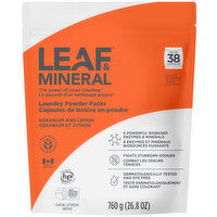 LEAF & MINERAL - Laundry Powder Packs - Geranium & Lemon, 760 Gram