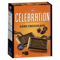 Leclerc - Celebration Butter Cookies,  Dark Chocolate, 240 Gram