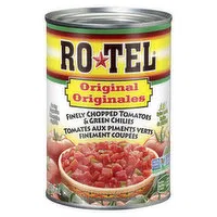 Rotel - Original Finely Chopped Tomatoes & Green Chilies, 284 Millilitre