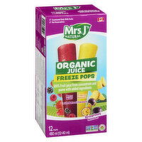 Mrs J's - Organic Juice Freeze Pops, 12 Pack, 1 Each