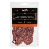 Freybe - Dry Cured Black Olives, Orange Zest, & Chilies Salami, 100 Gram