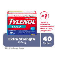 Tylenol - Cold eZtabs Extra Strength Nighttime Cool Burst, 40 Each