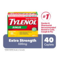 Tylenol - Extra Streng Sinus Daytime Tabs, 40 Each