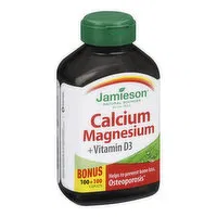 Jamieson - Calcium Magnesium + Vitamin D3, 200 Each