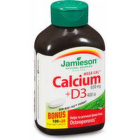 Jamieson - Calcium + D3 Mega Cal, 120 Each