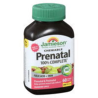 Jamieson - 100% Complete Chewable Prenatal Multivitamin Cranberry Apple Flavour Tablets, 60 Each