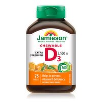 Jamieson - Vitamin D3 Orange Chewable, 75 Each