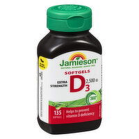 Jamieson - Vitamin D3 Softgel 2500IU, 135 Each