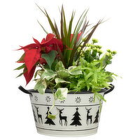 Planter - Deer and Tree Pot, 9 Inch, 1 Each