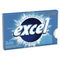 Excel - Chewing Gum, Peppermint Sugar Free, 12 Each