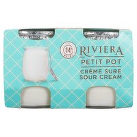 Riviera - Sour Cream 14% Petit Pot, 2 Each